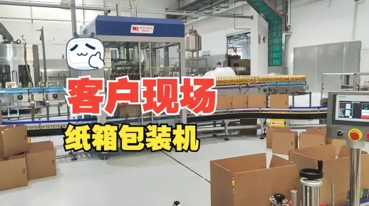 客戶現(xiàn)場(chǎng) 裝箱機(jī) 紙箱包裝機(jī) - 4000BPH 5L 油線